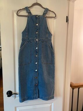 Denim overall dress ladies size 2